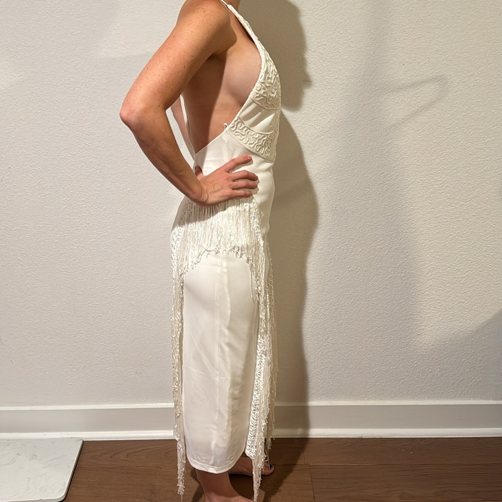 Bridal fringe cocktail dress - Picture 2 of 6